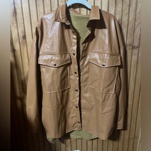 Faux leather jacket